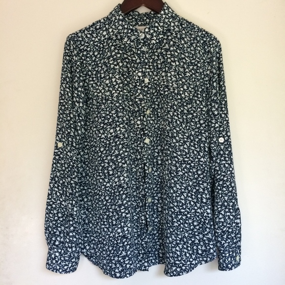 LOFT Tops - Ann Taylor LOFT Floral Print Utility Blouse XSP